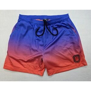 Overtime Shorts Mens M 5" Mesh Basketball Ombre Fade Blue Orange Purple
